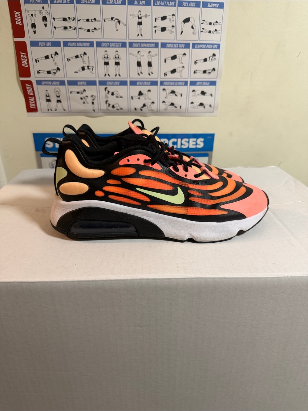 Nike Air Max Retro Wave Sneakers in Coral, Neon Yellow & Black